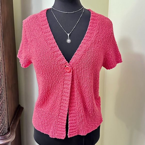NEW YORK & COMPANY Coral Cardigan Sweater Size Medium - Picture 1 of 5